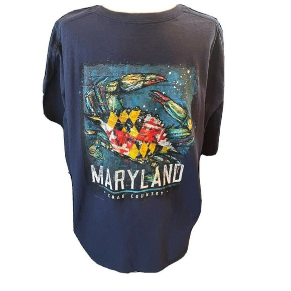 Maryland My Maryland Flag Crab Blue t shirt XXXL Crab Country Blue Crab Summer - Picture 1 of 7
